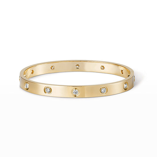 [OrnoraJewelry]LOVE BRACELET 6.1MM 10 DIAMONDS