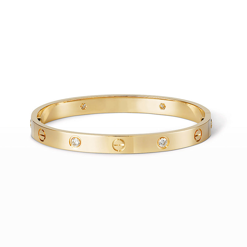 [OrnoraJewelry]LOVE BRACELET 6.1MM 4 DIAMONDS
