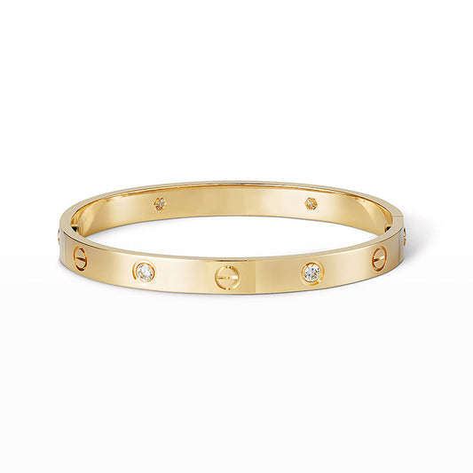 [OrnoraJewelry]LOVE BRACELET 6.1MM 4 DIAMONDS