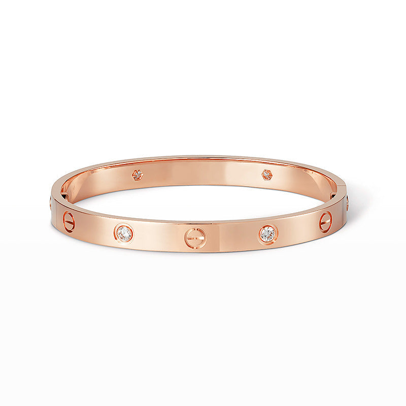 [OrnoraJewelry]LOVE BRACELET 6.1MM 4 DIAMONDS