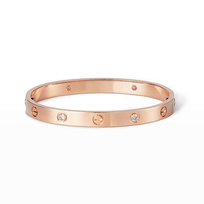 [OrnoraJewelry]LOVE BRACELET 6.1MM 4 DIAMONDS