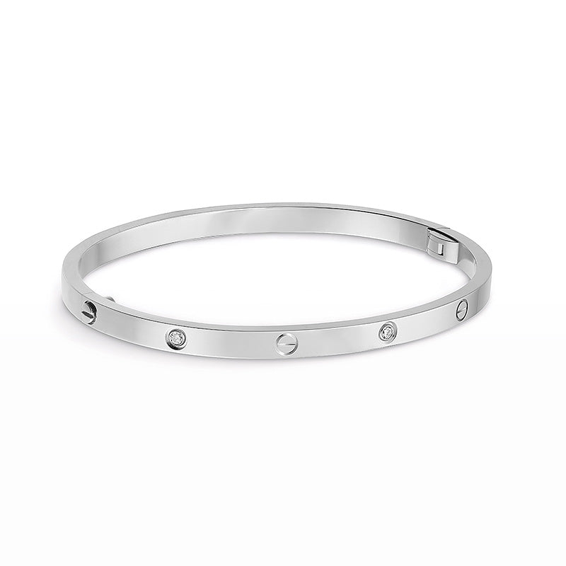[OrnoraJewelry]LOVE BRACELET 3.65MM 6 DIAMONDS
