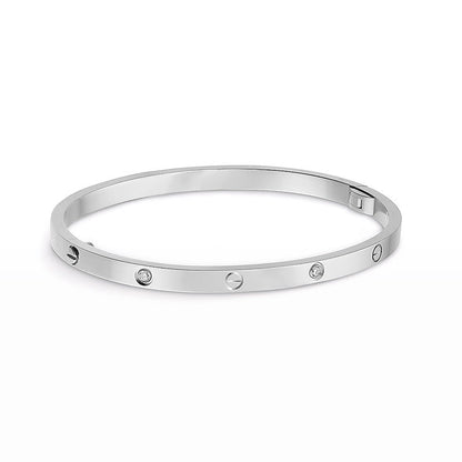 [OrnoraJewelry]LOVE BRACELET 3.65MM 6 DIAMONDS