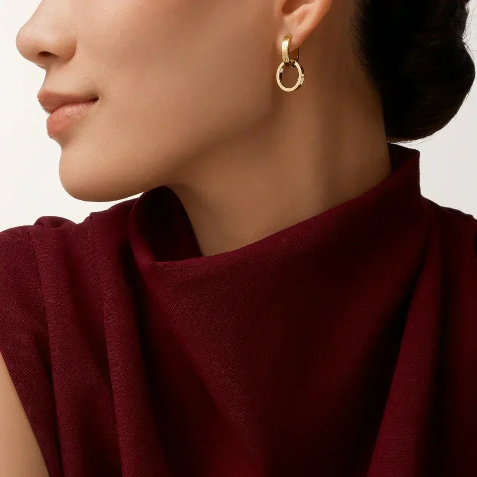 [OrnoraJewelry]LOVE 3.3MM DANGLE EARRINGS