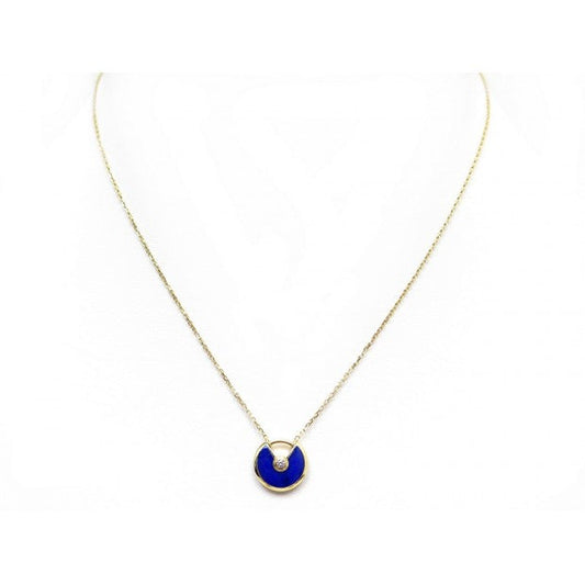 [OrnoraJewelry]AMULETTE ROSE GOLD AGATE NECKLACE