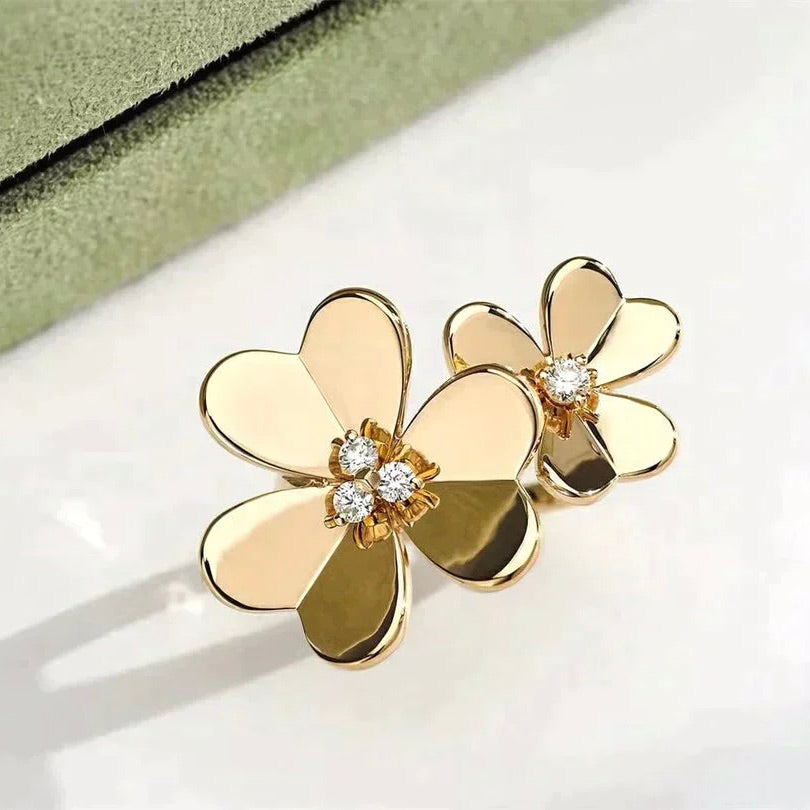 [OrnoraJewelry]CLOVER COMOS GOLD DIAMOND RING
