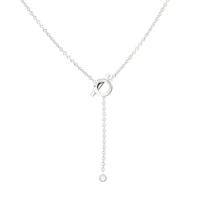 [OrnoraJewelry]FINESSE SILVER DIAMOND NECKLACE