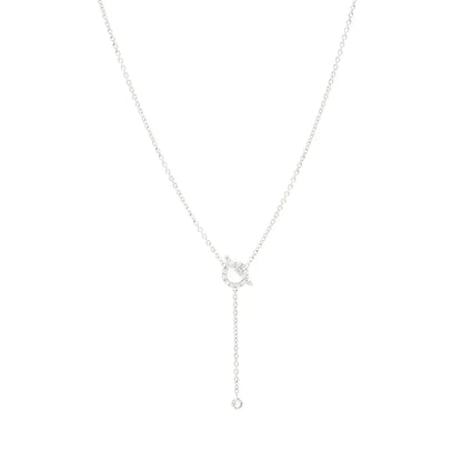 [OrnoraJewelry]FINESSE SILVER DIAMOND NECKLACE