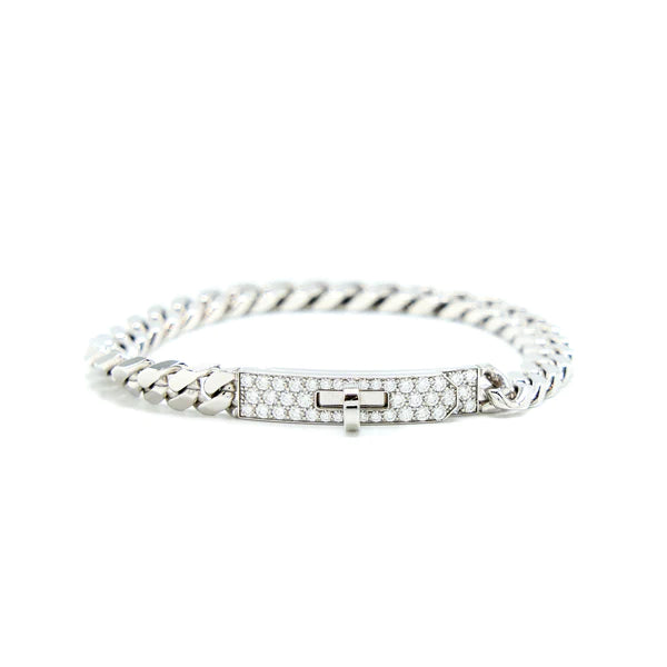 [OrnoraJewelry]KELLY CHAIN SILVER DIAMOND BRACELET