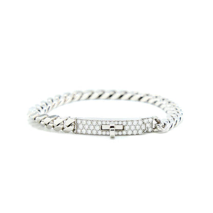 [OrnoraJewelry]KELLY CHAIN SILVER DIAMOND BRACELET