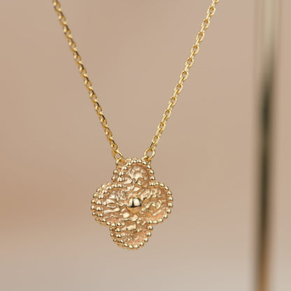 [OrnoraJewelry]CLOVER 15MM  BRONZING NECKLACE
