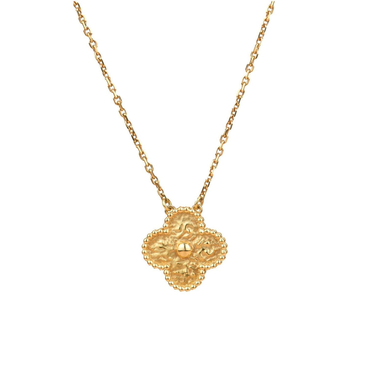 [OrnoraJewelry]CLOVER 15MM  BRONZING NECKLACE