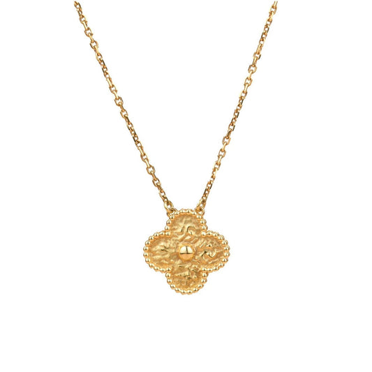 [OrnoraJewelry]CLOVER 15MM  BRONZING NECKLACE