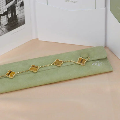[OrnoraJewelry] CLOVER 5 MOTIFS TIGER EYE BRACELET COLLECTION