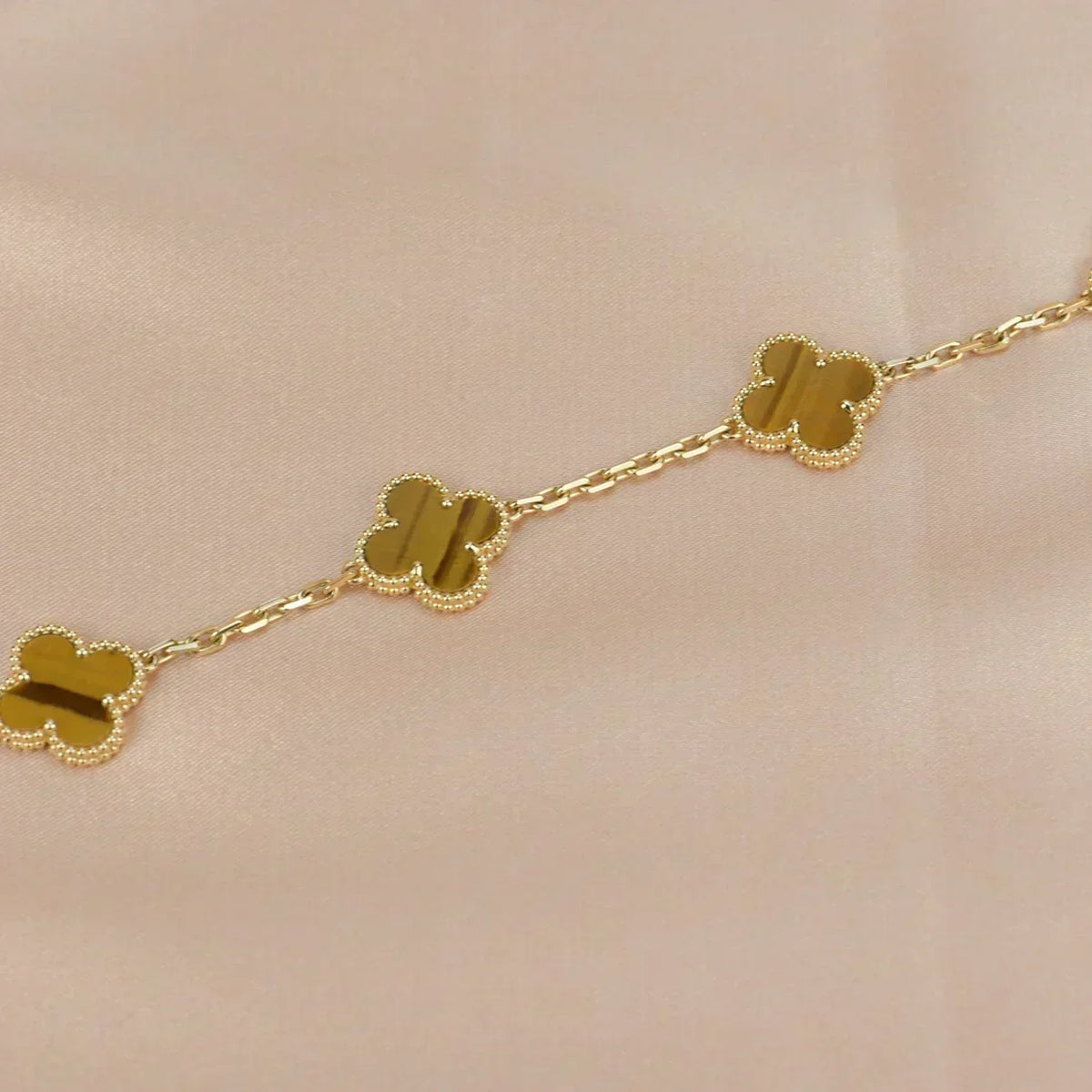 [OrnoraJewelry] CLOVER 5 MOTIFS TIGER EYE BRACELET COLLECTION