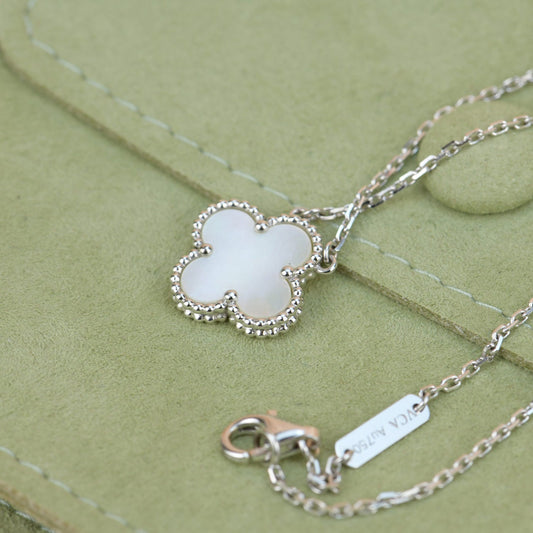 [OrnoraJewelry]CLOVER  15MM WHITE MOTHER-OF-PEARL SILVER