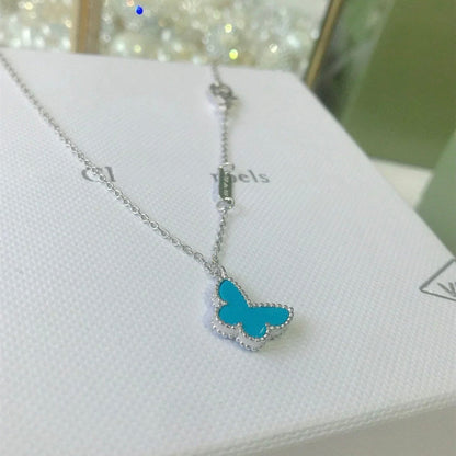 [OrnoraJewelry]BUTTERFLY TURQUOISE BUTTERFLY BRACELET SILVER