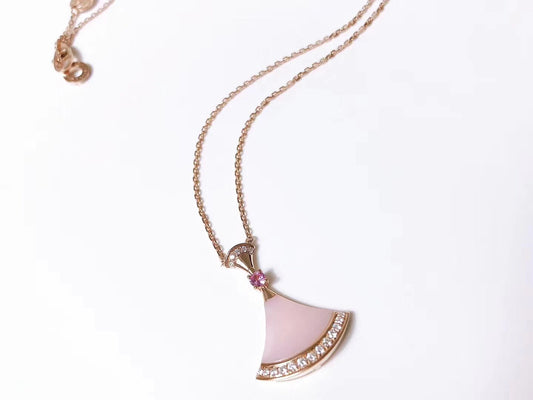 [OrnoraJewelry]DREAM NECKLACE PINK MOP DIAMOND