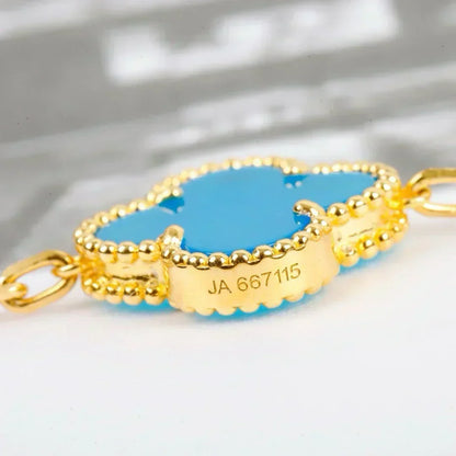 [OrnoraJewelry] CLOVER 5 MOTIF TURQUOISE BRACELET COLLECTION