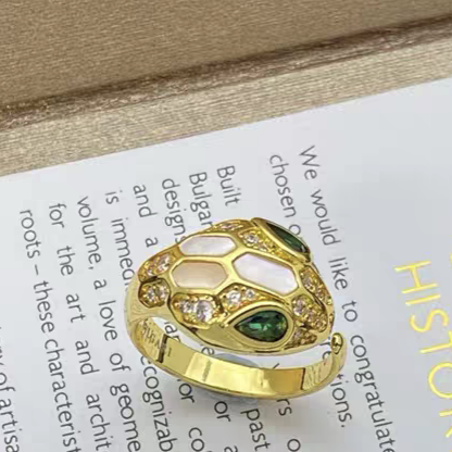 [OrnoraJewelry]BRAND NEW ASSORTED SNAKE HEAD MOTHER OF PEARL RINGS