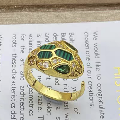 [OrnoraJewelry]BRAND NEW ASSORTED SNAKE HEAD MALACHITE RINGS