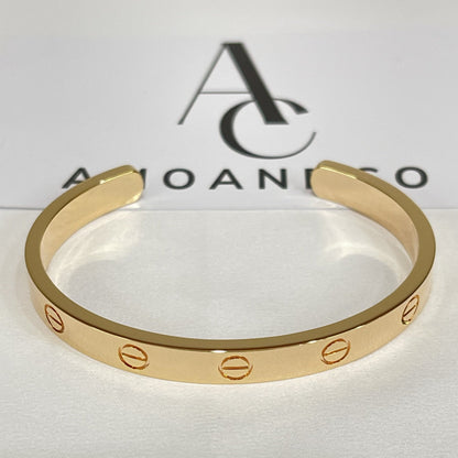 [OrnoraJewelry]LOVE BRACELET 6.1MM OPEN CUFF
