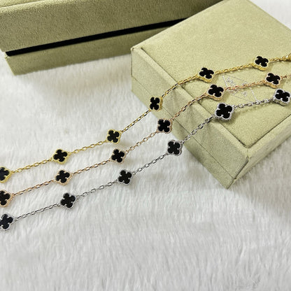 [OrnoraJewelry]CLOVER 6 MOTIF  ONYXS BRACELET