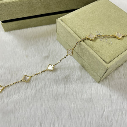 [OrnoraJewelry]CLOVER 6 MOTIF WHITE MOP BRACELET