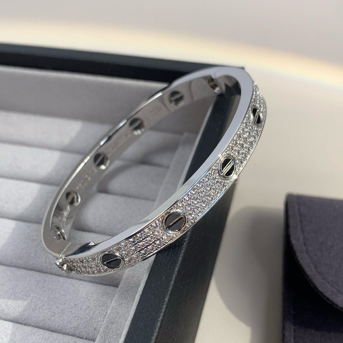 [OrnoraJewelry]LOVE BRACELET 6.1MM DIAMOND-PAVED CERAMIC