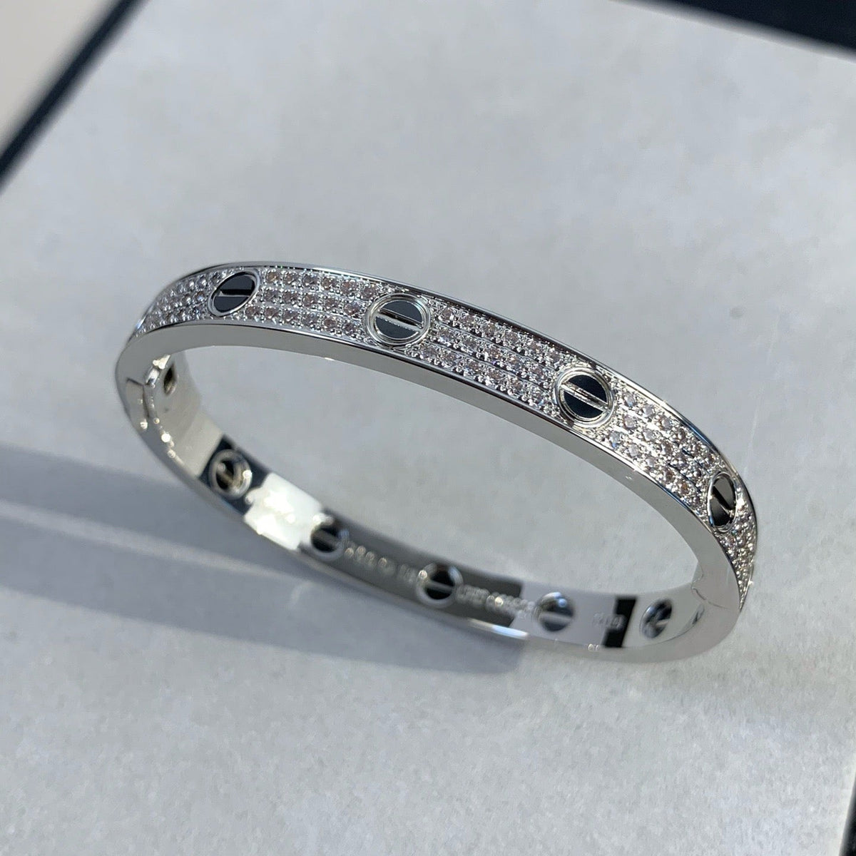 [OrnoraJewelry]LOVE BRACELET 6.1MM DIAMOND-PAVED CERAMIC