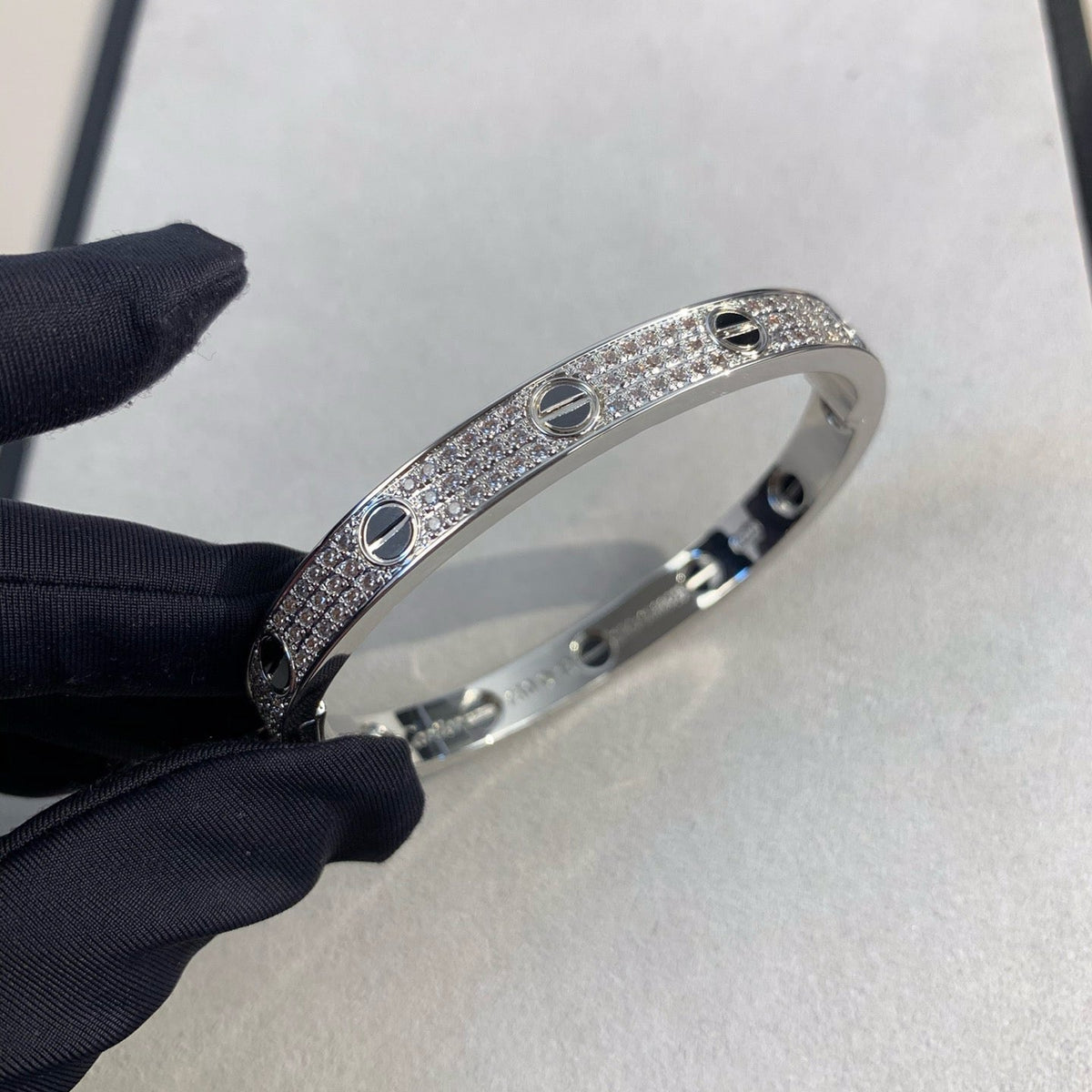 [OrnoraJewelry]LOVE BRACELET 6.1MM DIAMOND-PAVED CERAMIC