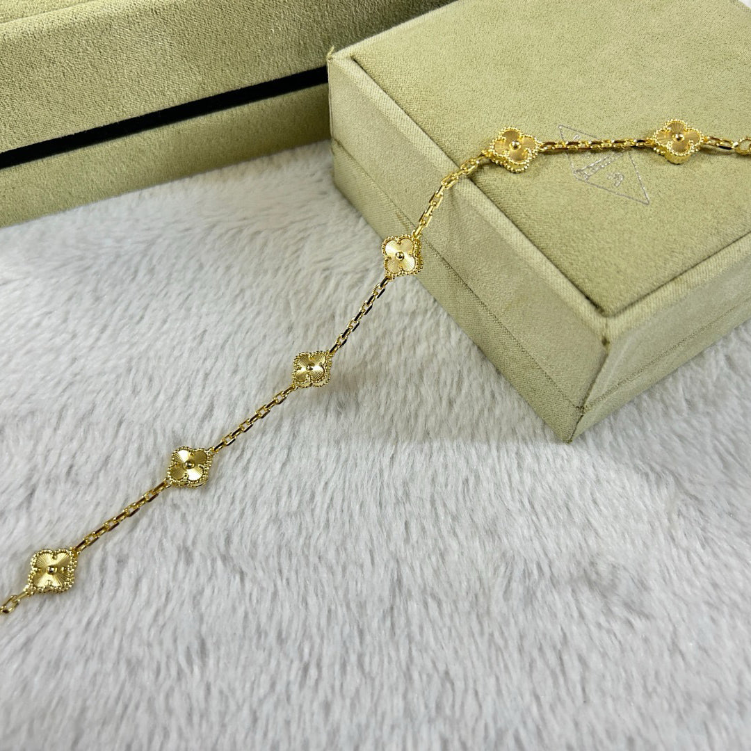 [OrnoraJewelry]CLOVER 6 MOTIF DIAMOND BRACELET