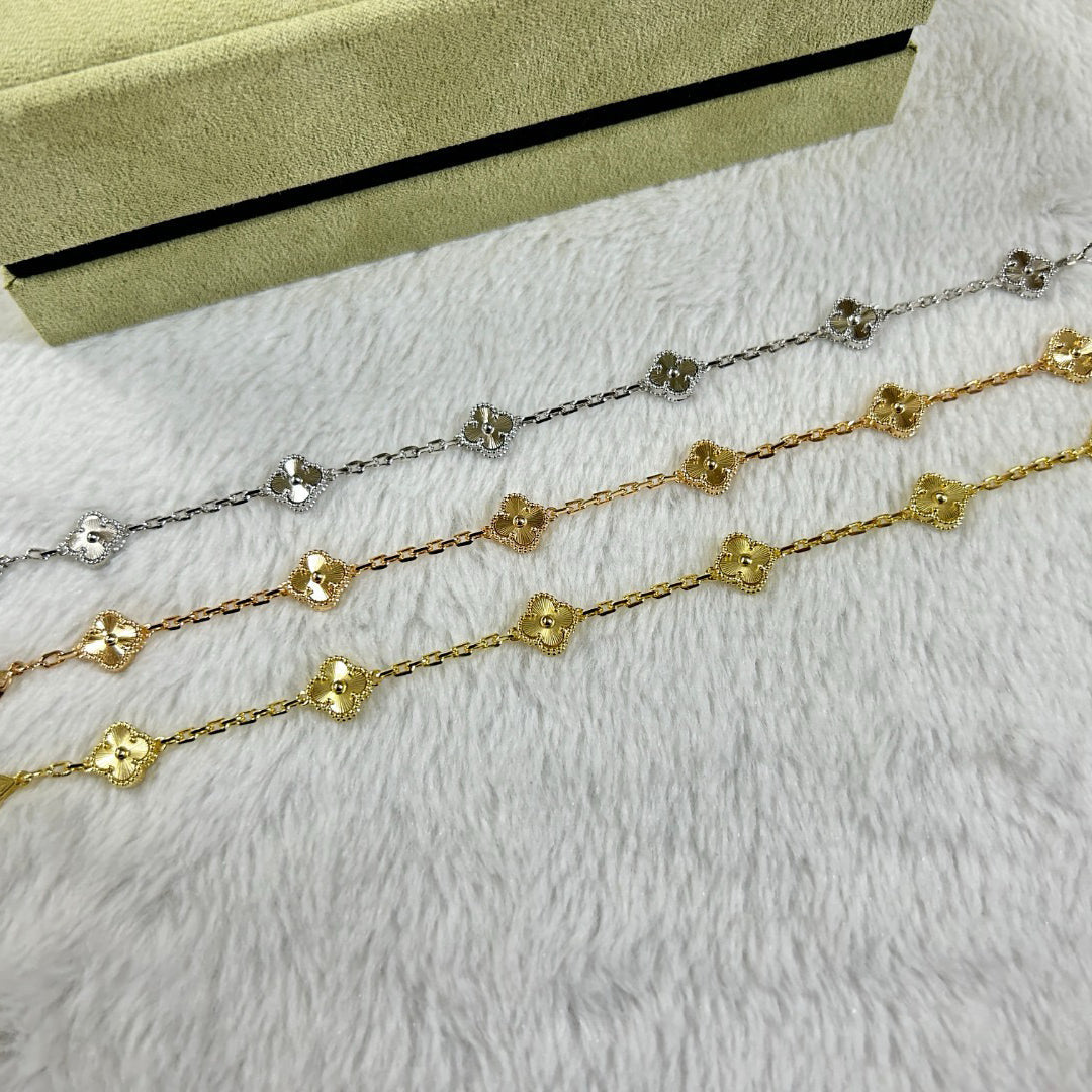 [OrnoraJewelry]CLOVER 6 MOTIF DIAMOND BRACELET