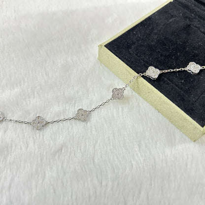 [OrnoraJewelry]CLOVER 6 MOTIF DIAMOND BRACELET
