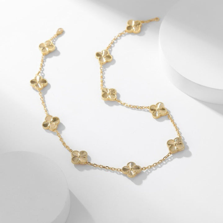 [OrnoraJewelry]CLOVER 10 MOTIFS LASER NECKLACE