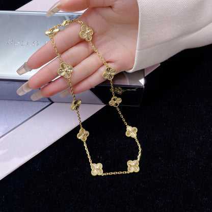 [OrnoraJewelry]CLOVER 10 MOTIFS LASER NECKLACE