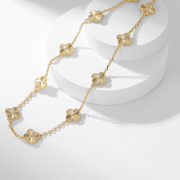 [OrnoraJewelry]CLOVER 10 MOTIFS LASER NECKLACE