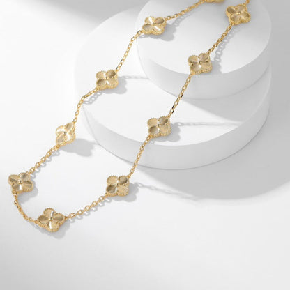 [OrnoraJewelry]CLOVER 10 MOTIFS LASER NECKLACE