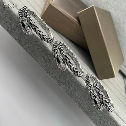 [OrnoraJewelry】NEW OBSIDIAN & DIAMOND SERPENT BRACELET