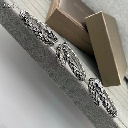 [OrnoraJewelry】NEW OBSIDIAN & DIAMOND SERPENT BRACELET