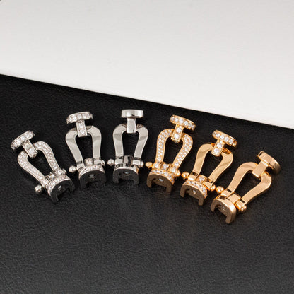 [Ornora Jewelry]FORCE LARGE HORSESHOE HALF DIAMOND BRACELET SILVER