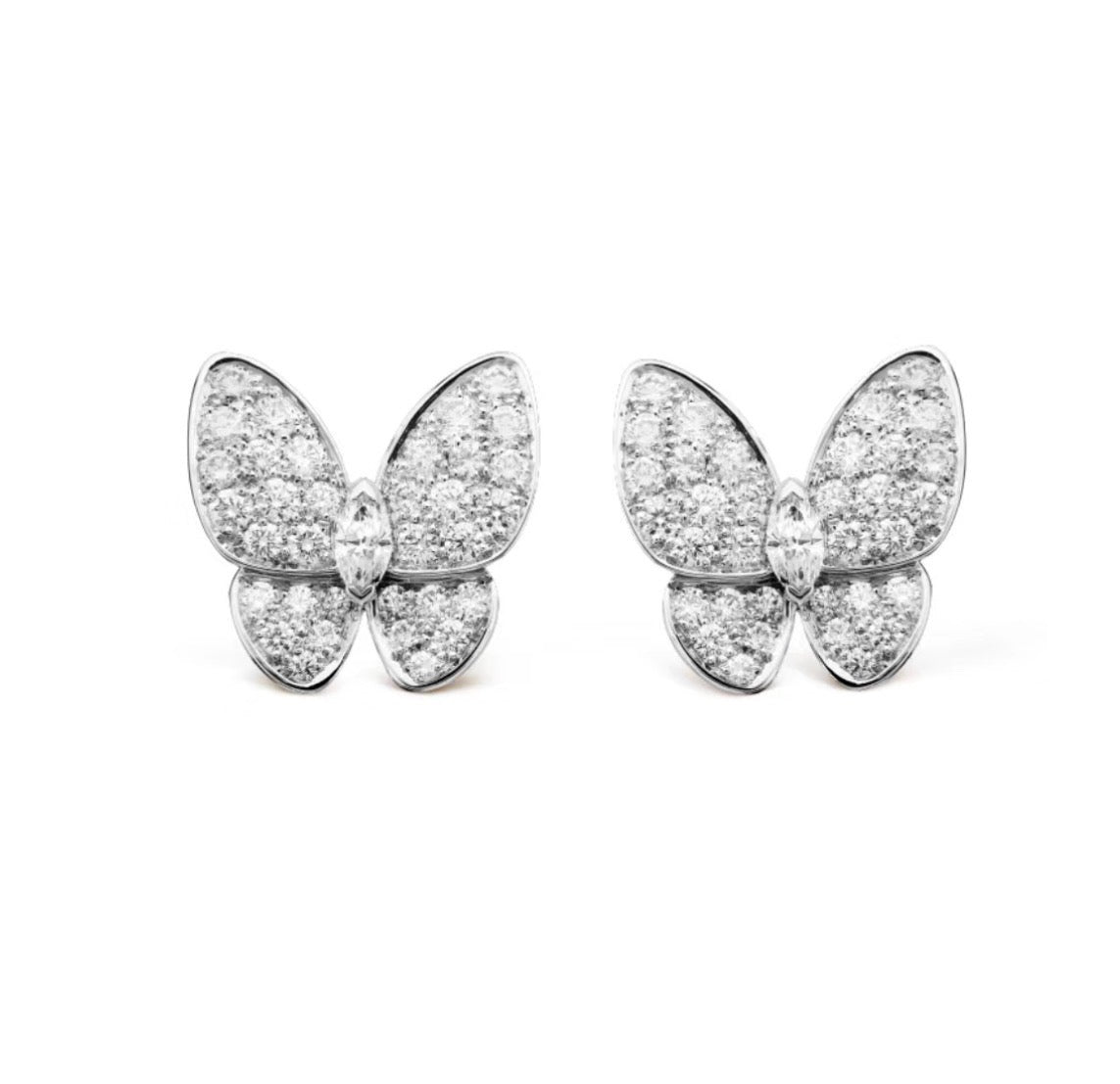 [OrnoraJewelry]BUTTERFLY ALL DIAMOND EARRINGS