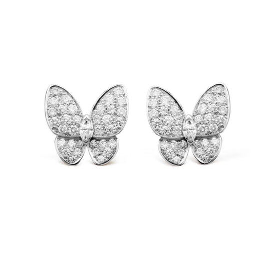 [OrnoraJewelry]BUTTERFLY ALL DIAMOND EARRINGS