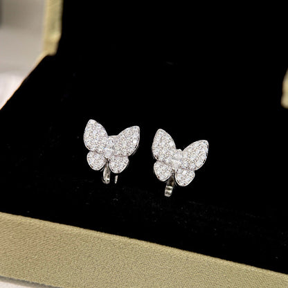 [OrnoraJewelry]BUTTERFLY ALL DIAMOND EARRINGS