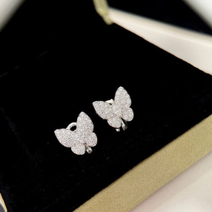 [OrnoraJewelry]BUTTERFLY ALL DIAMOND EARRINGS