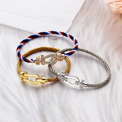 [OrnoraJewelry]FORCE LARGE HORSESHOE NO DIAMOND BRACELET GOLD