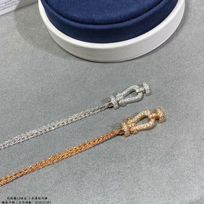 [OrnoraJewelry]FORCE SMALL HORSESHOE  DIAMOND CHAIN ROPE BRACELET