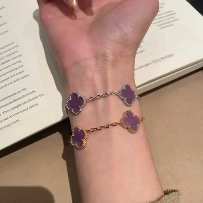 [OrnoraJewelry] CLOVER 5 MOTIF VIOLET BRACELET COLLECTION