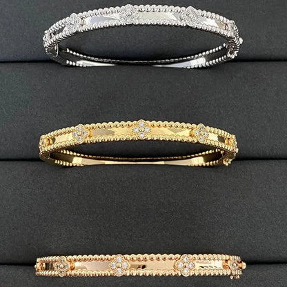 [OrnoraJewelry]CLOVER BRACELET 4MM DIAMONDS