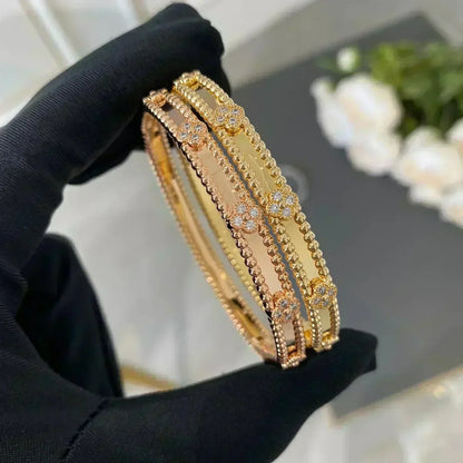 [OrnoraJewelry]CLOVER BRACELET 4MM DIAMONDS